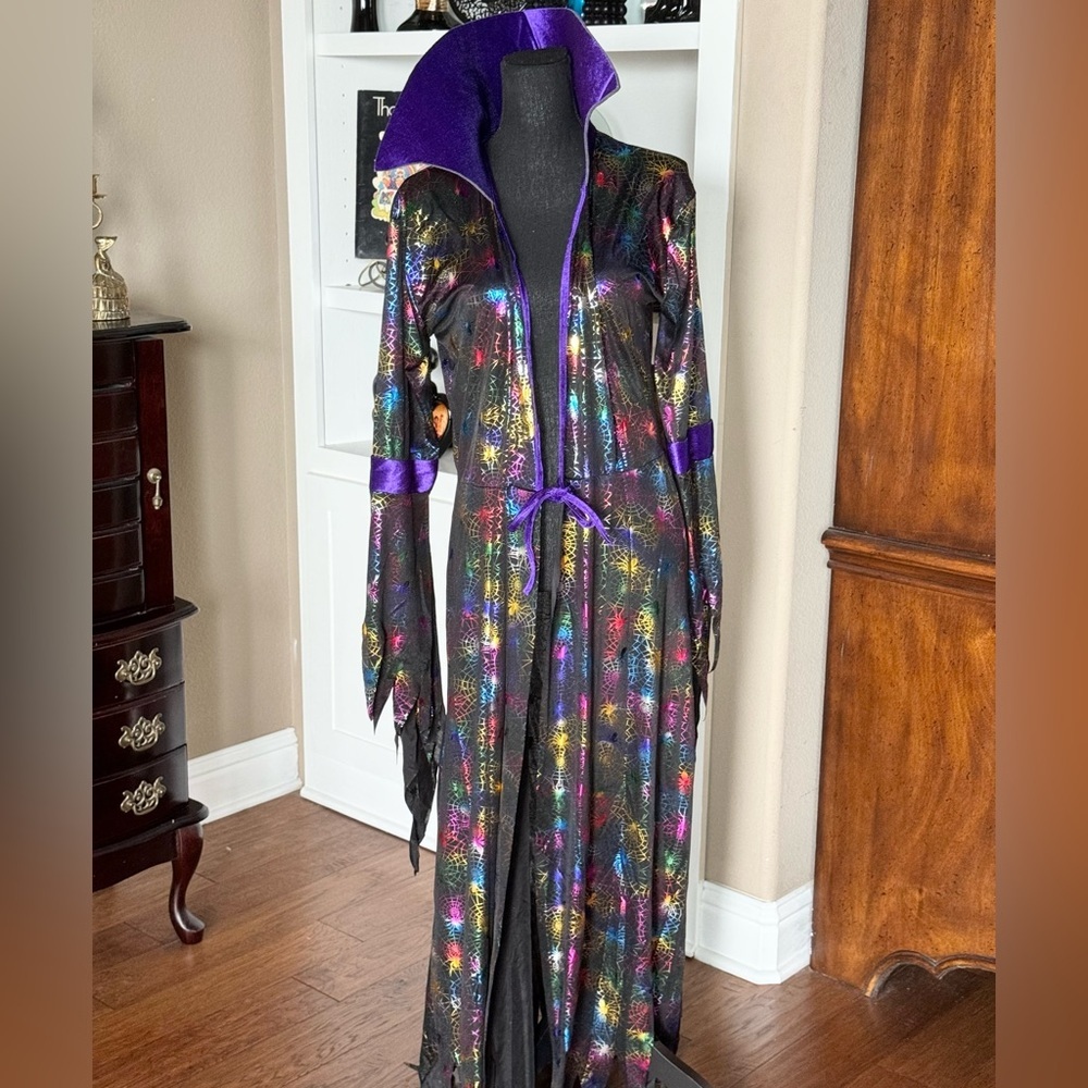 Halloween Costume Robe‎ Colorful Spider Print - Picture 2 of 8